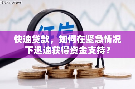 成安快速贷款，如何在紧急情况下迅速获得资金支持？