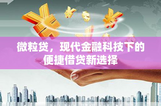 锡林浩特微粒贷，现代金融科技下的便捷借贷新选择