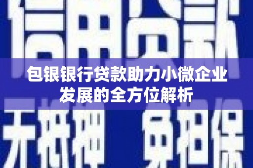 唐县包银银行贷款助力小微企业发展的全方位解析