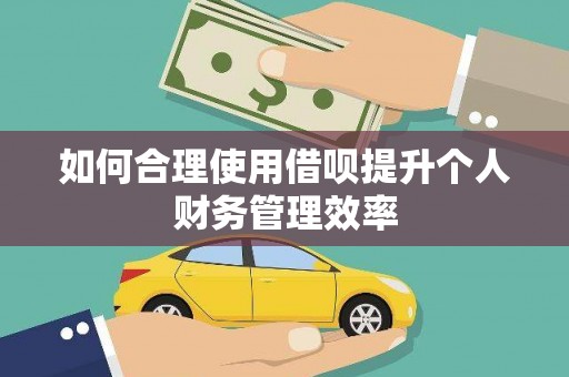 云浮如何合理使用借呗提升个人财务管理效率