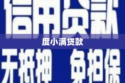 秦州度小满贷款
