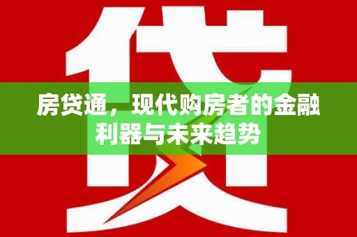 沙依巴克房贷通，现代购房者的金融利器与未来趋势