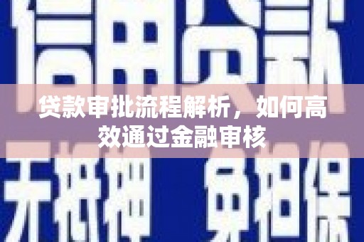 海丰贷款审批流程解析，如何高效通过金融审核