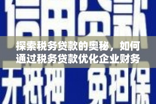 依兰探索税务贷款的奥秘，如何通过税务贷款优化企业财务