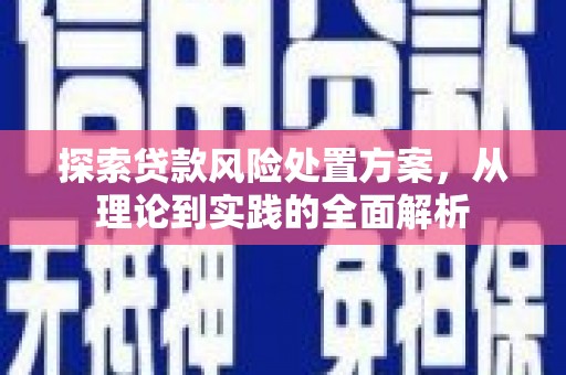 吕梁探索贷款风险处置方案，从理论到实践的全面解析