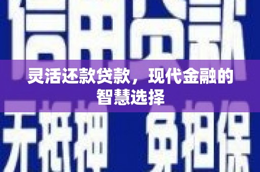 沾益灵活还款贷款，现代金融的智慧选择