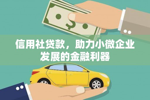 阿合奇信用社贷款，助力小微企业发展的金融利器