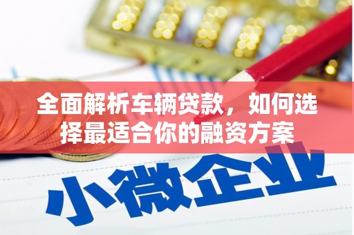 丹徒全面解析车辆贷款，如何选择最适合你的融资方案